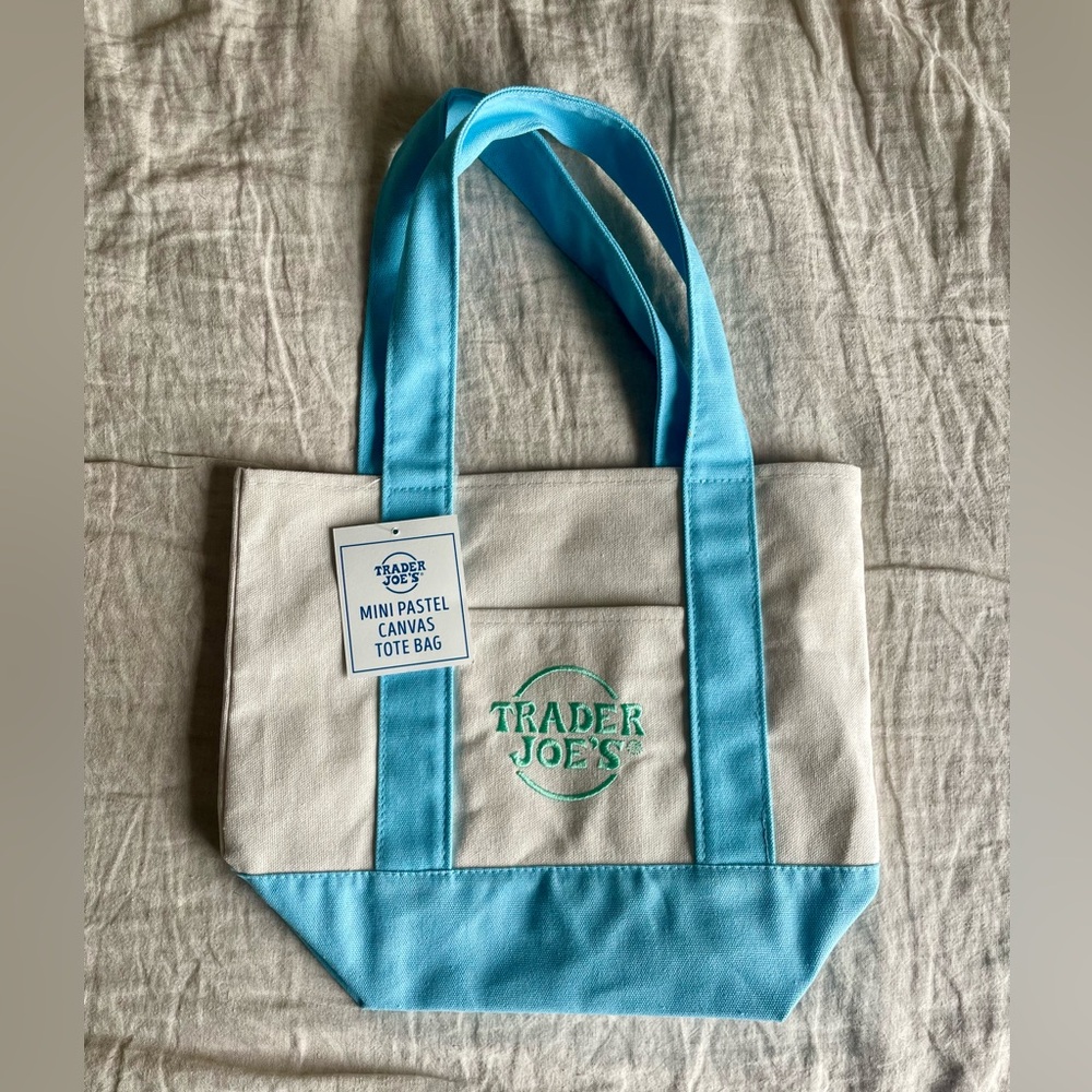 Trader Joe’s Mini Pastel Canvas Tote Bag